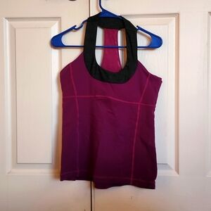 Workout tank with built-in bra
